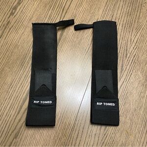 Rip Toned 18” Black Weightlifting Adjustable Durable Wrist Wraps Men & Women